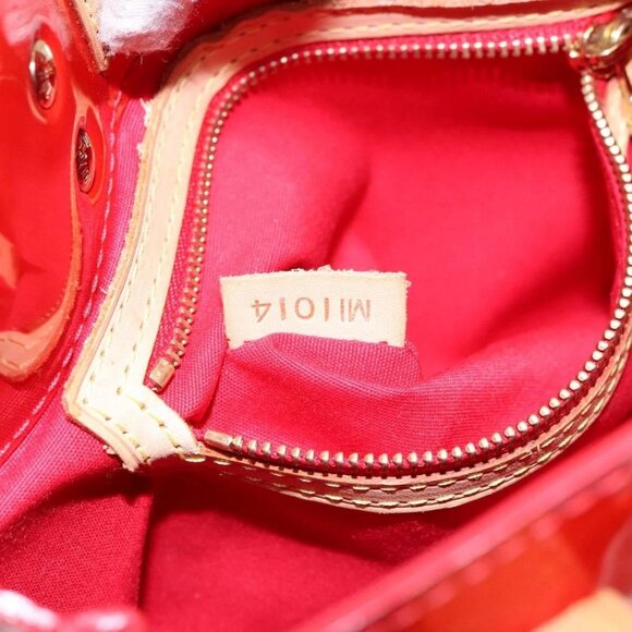 LOUIS VUITTON Monogram Vernis Reade PM Hand Bag Red Rouge M91088 LV Auth ep10371 - Picture 11 of 16